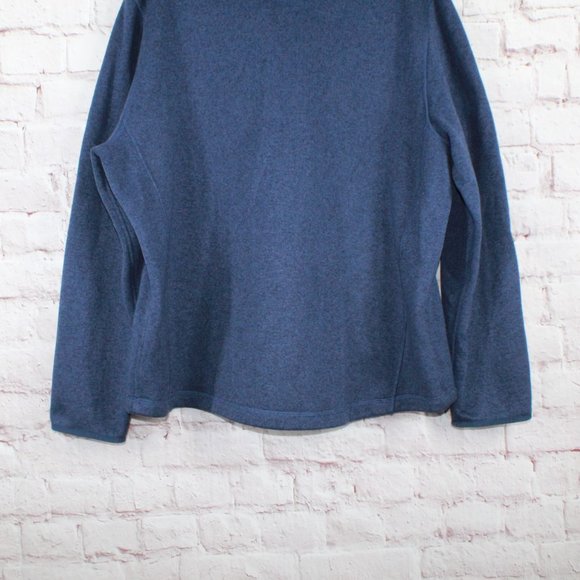 LL Bean Bright Navy Fleece Full-Zip Casual Work Sweater Jacket Size XXL - Picture 6 of 9